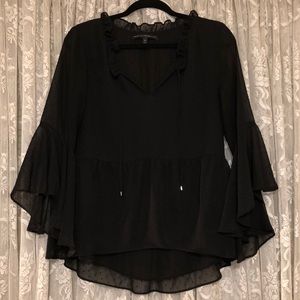White House Black market ruffled layered blouse